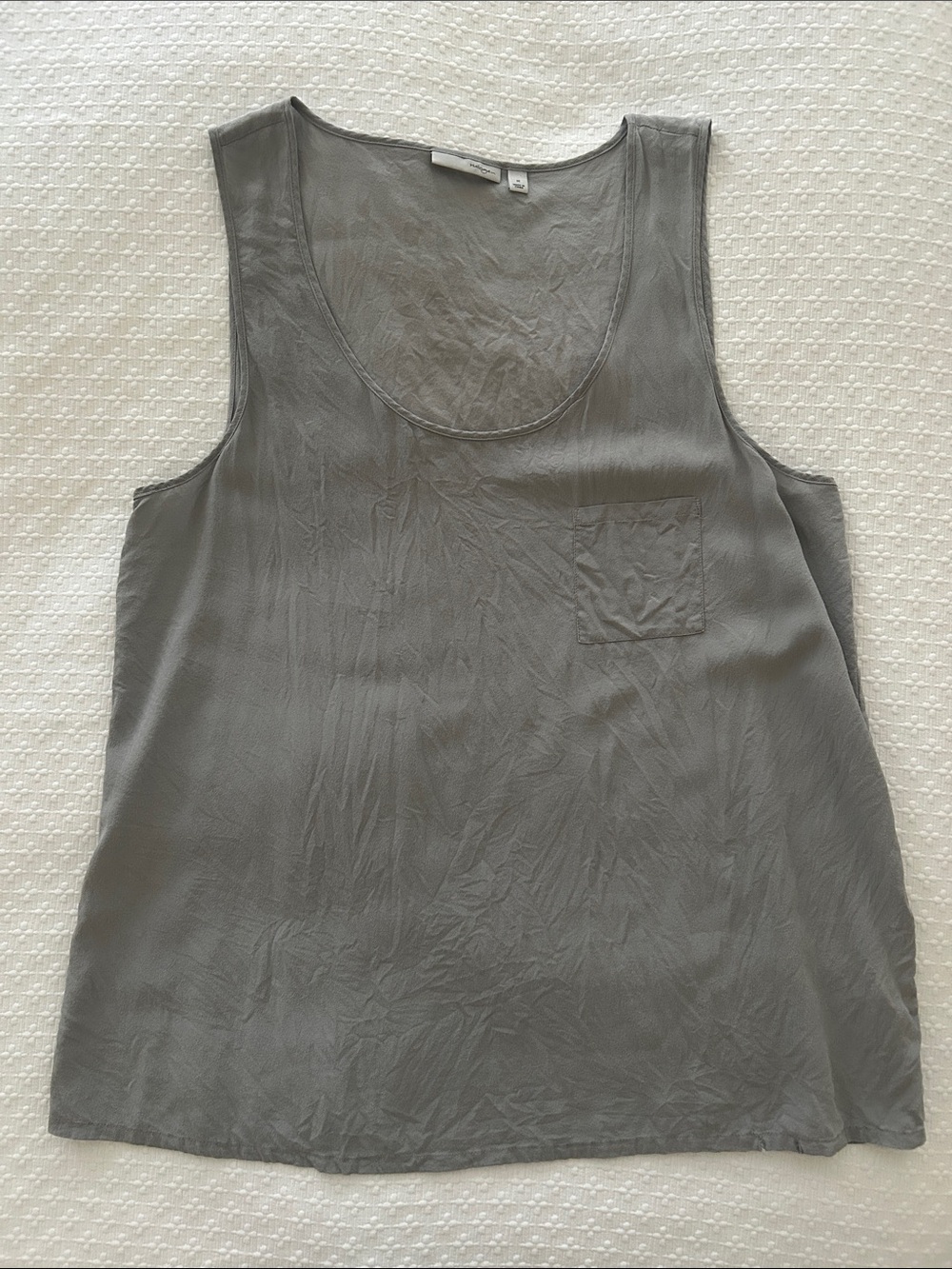 Halogen Gray Scoop Neck Tank with Pocket